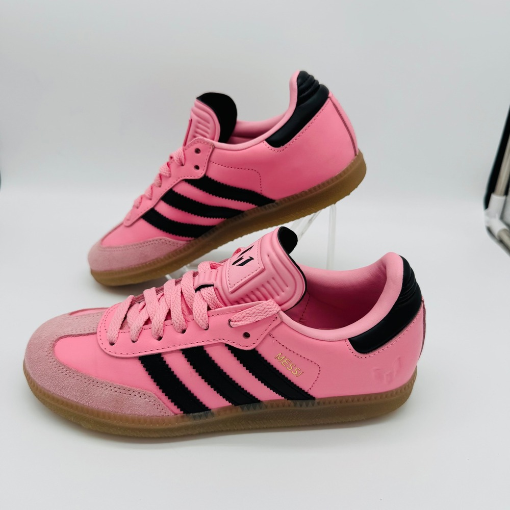 Adidas Samba x Lionel Messi Pink Black Inter Miami IH8159 Kids 4.5 Women 6 Retro